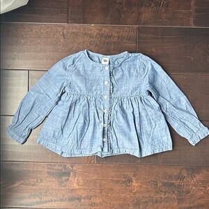 Baby B’Gosh Denim Ruffle Flowy Top 3T